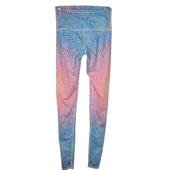 TREE TRIBE Women's Bright Vibes Mandala Leggings Pastel Colorful Size Medium - Picture 2 of 7